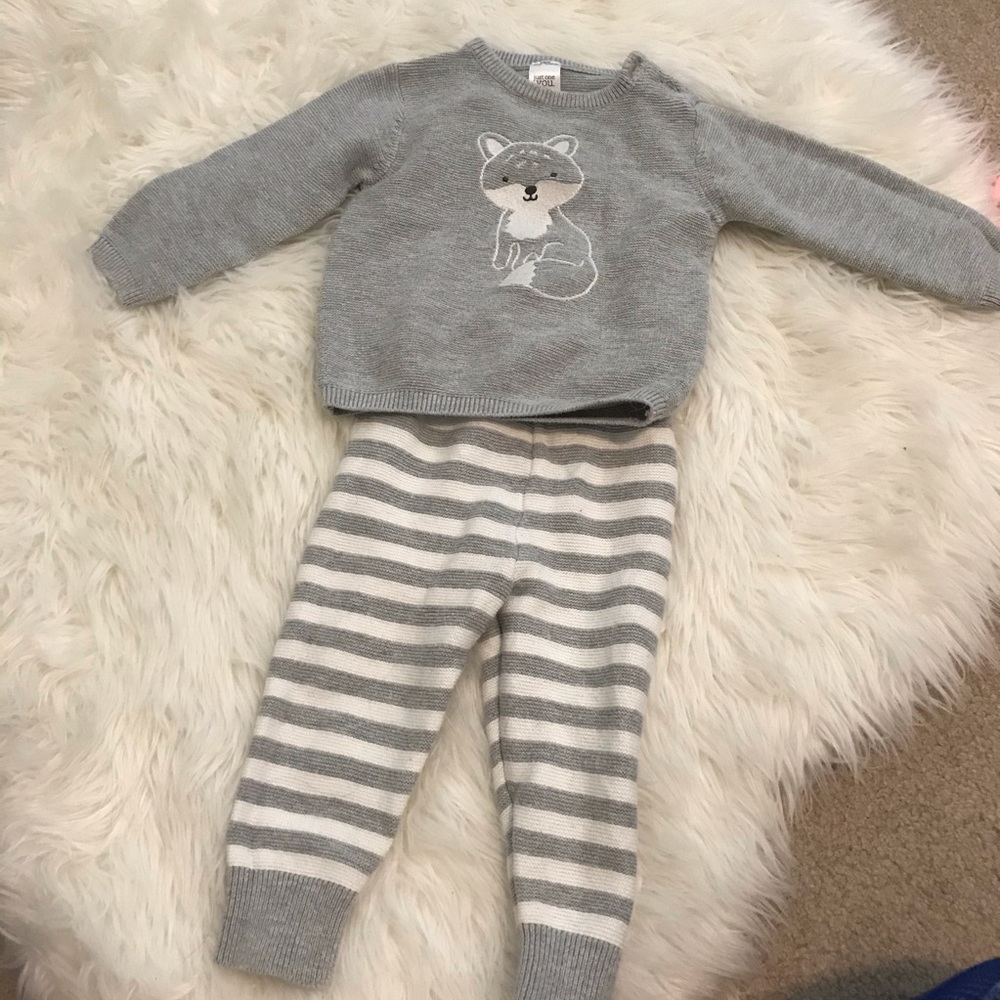 Cute Fox Matching Sweater Outfit